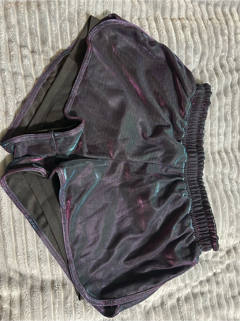 SHEIN Black Elastic Waistband Athletic Shorts